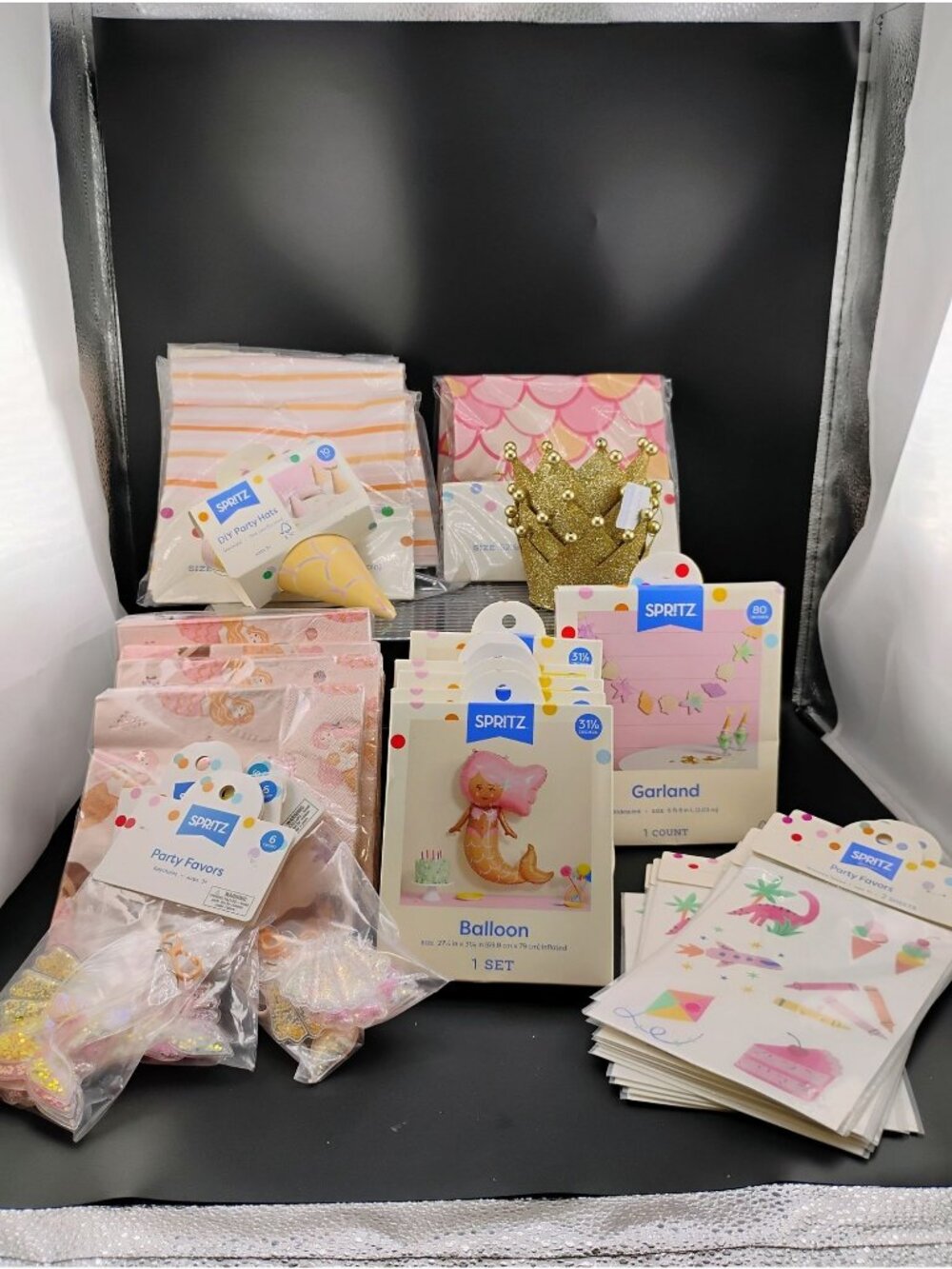Mermaid-Themed Party Supplies By Spritz Including Decorations & Favors